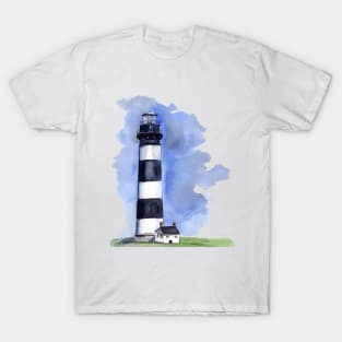 Bodie Island Lighthouse Watercolor Painting T-Shirt